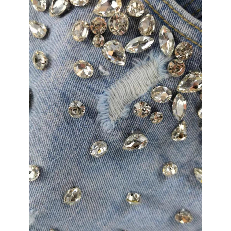 Shorts Jeans Rasgados com Stra - Shorts Denim Frayed avaliação e preço